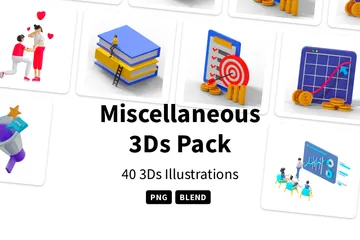 Verschiedenes 3D Illustration Pack