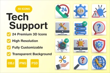 Apoyo técnico Paquete de Icon 3D