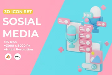 SOSIAL MEDIA 3D Icon Pack