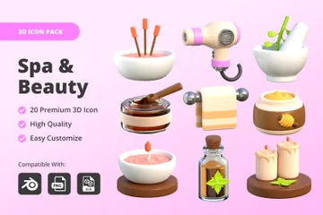 Spa & Beauty 3D Icon Pack