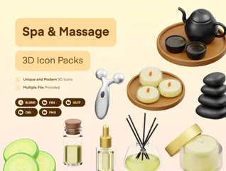 Spa e massagem Pacote de Icon 3D