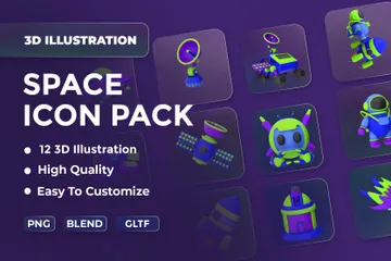 Space 3D Icon Pack