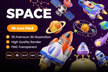 Space 3D Icon Pack