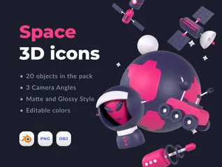 Space 3D Icon Pack