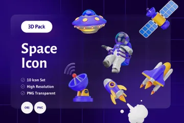 Space 3D Icon Pack