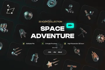 Space Adventure 3D Icon Pack