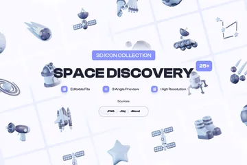 Space Discovery 3D Icon Pack