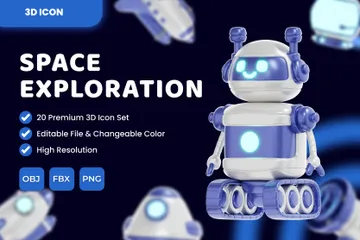 Space Exploration 3D Icon Pack