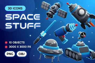 Space Stuff 3D Icon Pack