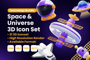 Space & Universe 3D Icon Pack