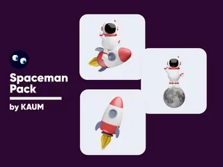 Spaceman 3D Illustration Pack