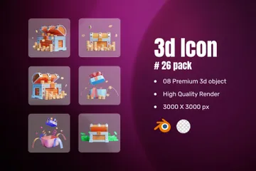 Sparverbot für Geld 3D Icon Pack