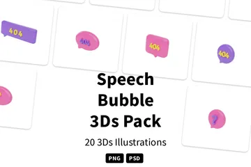 Speech Bubble 3D Icon Pack