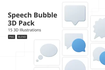 Speech Bubble 3D Icon Pack