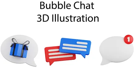 Speech Bubble 3D Icon Pack