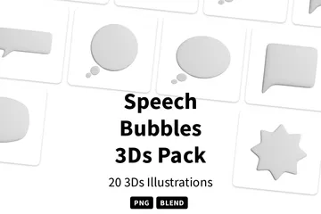 Speech Bubbles 3D Icon Pack