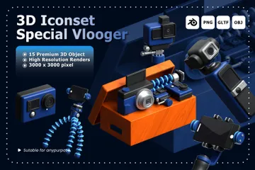Spezial-Vloger 3D Icon Pack