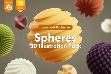 Abstract Shapes 3D Illustration Bundle