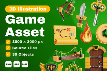 Spiel-Asset 3D Icon Pack