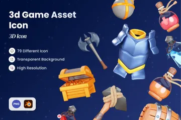 Spiel-Asset 3D Icon Pack