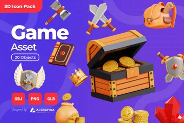 Spiel-Asset 3D Icon Pack