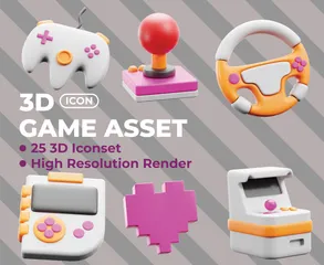 Spiel-Asset 3D Icon Pack