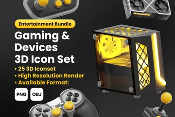 Spiele und Geräte 3D Icon Pack