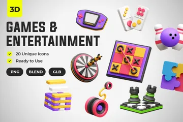 Spiele & Unterhaltung 3D Icon Pack