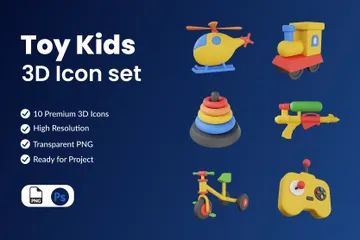 Spielzeug Kinder 3D Illustration Pack
