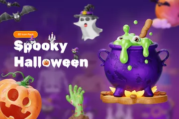 Spooky Halloween 3D Icon Pack
