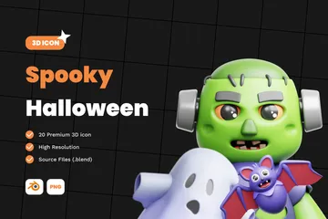 Spooky Halloween 3D Icon Pack