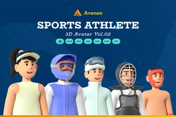 Sport Athlete Vol.02 3D Icon Pack