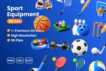 Sport Equipment 3D Icon Pack