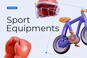 Sport Equipments 3D Icon Pack