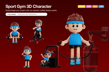 Sport Gym 3D Illustration Pack