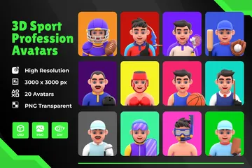 Sport Profession Avatar 3D Icon Pack