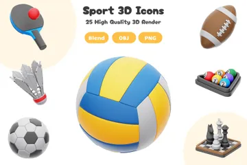 Sport Set 3D Icon Pack