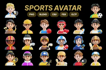 Sports Avatar 3D Icon Pack