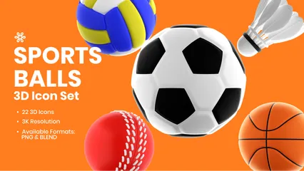 Sports Balls 3D Icon Pack