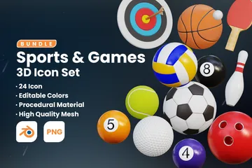 Sports & Games 3D Icon Pack