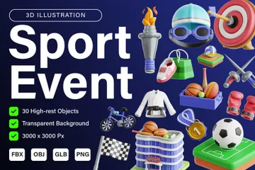 Sportveranstaltung 3D Icon Pack