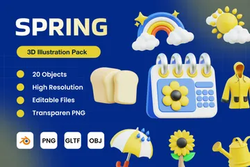 Spring 3D Icon Pack