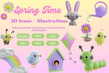 Spring 3D Icon Pack