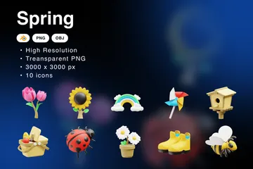 Spring 3D Icon Pack