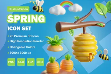 Spring 3D Icon Pack