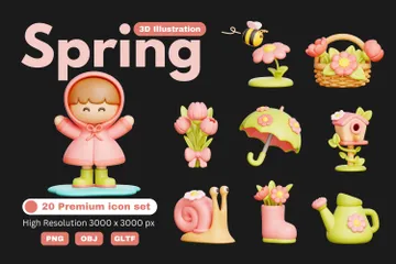 봄 3D Icon 팩