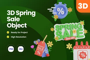 Spring Sale 3D Icon Pack