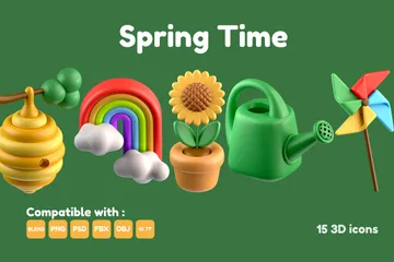 Spring Time 3D Icon Pack