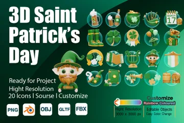 St. Patrick Day 3D Icon Pack