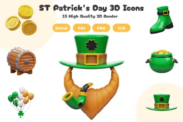 St. Patricks Tag 3D Icon Pack